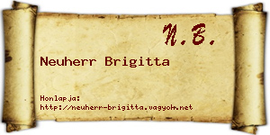 Neuherr Brigitta névjegykártya